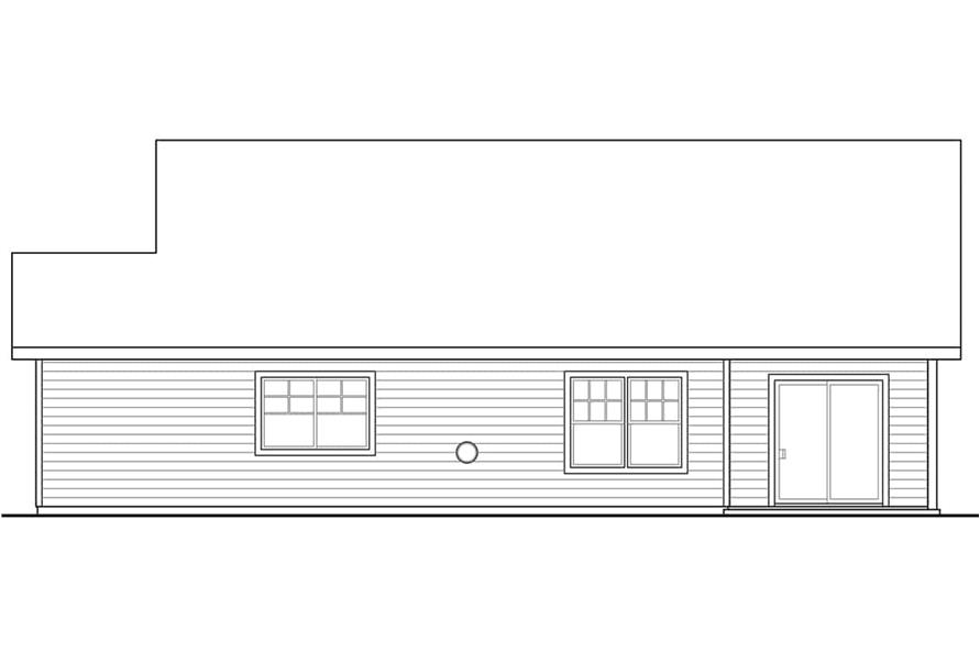 Home Plan Rear Elevation of this 3-Bedroom,1801 Sq Ft Plan -108-1959