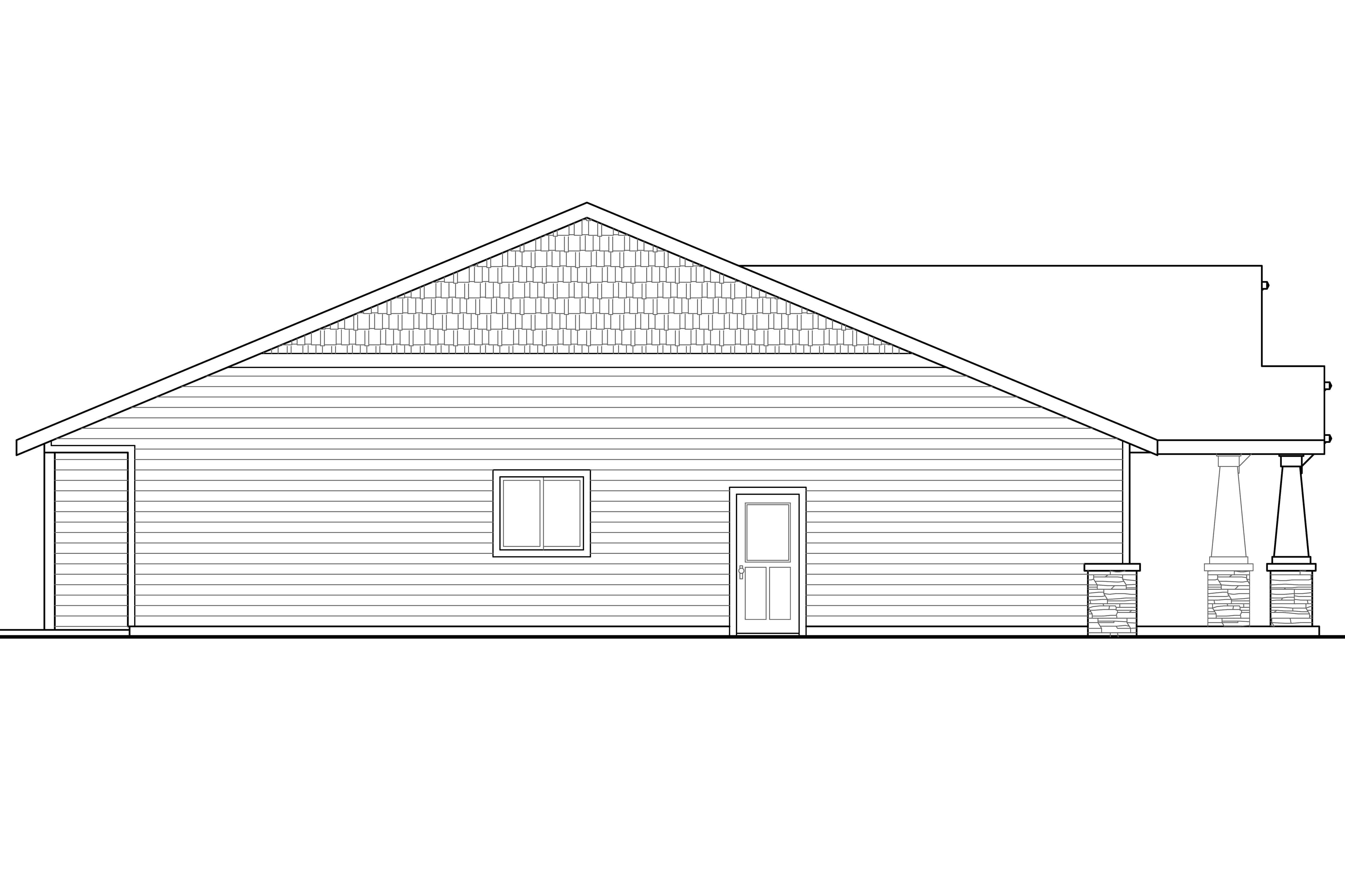 Home Plan Left Elevation of this 3-Bedroom,1801 Sq Ft Plan -108-1959