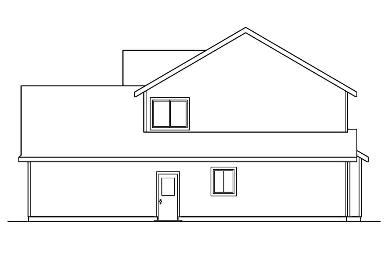 Home Plan Right Elevation of this 4-Bedroom,2256 Sq Ft Plan -108-1965