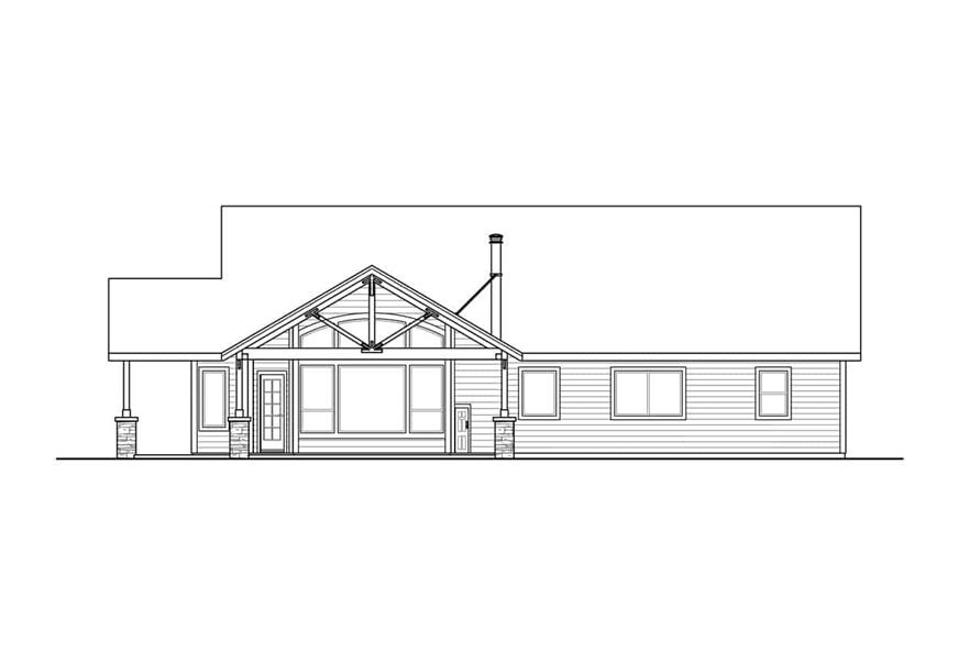 108-1973: Home Plan Right Elevation