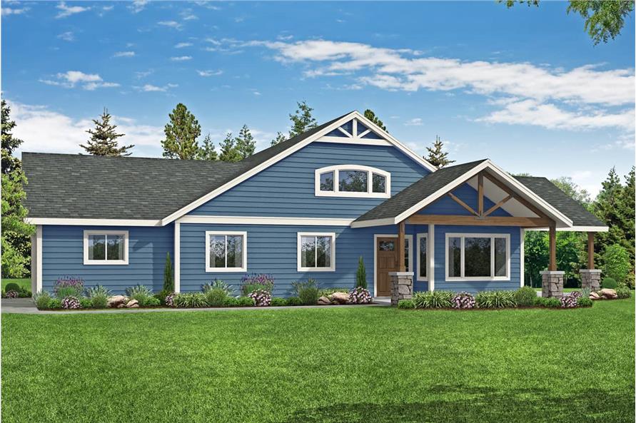 4-Bedroom, 2089 Sq Ft Country Ranch Home - Plan 108-1973 - Main Exterior