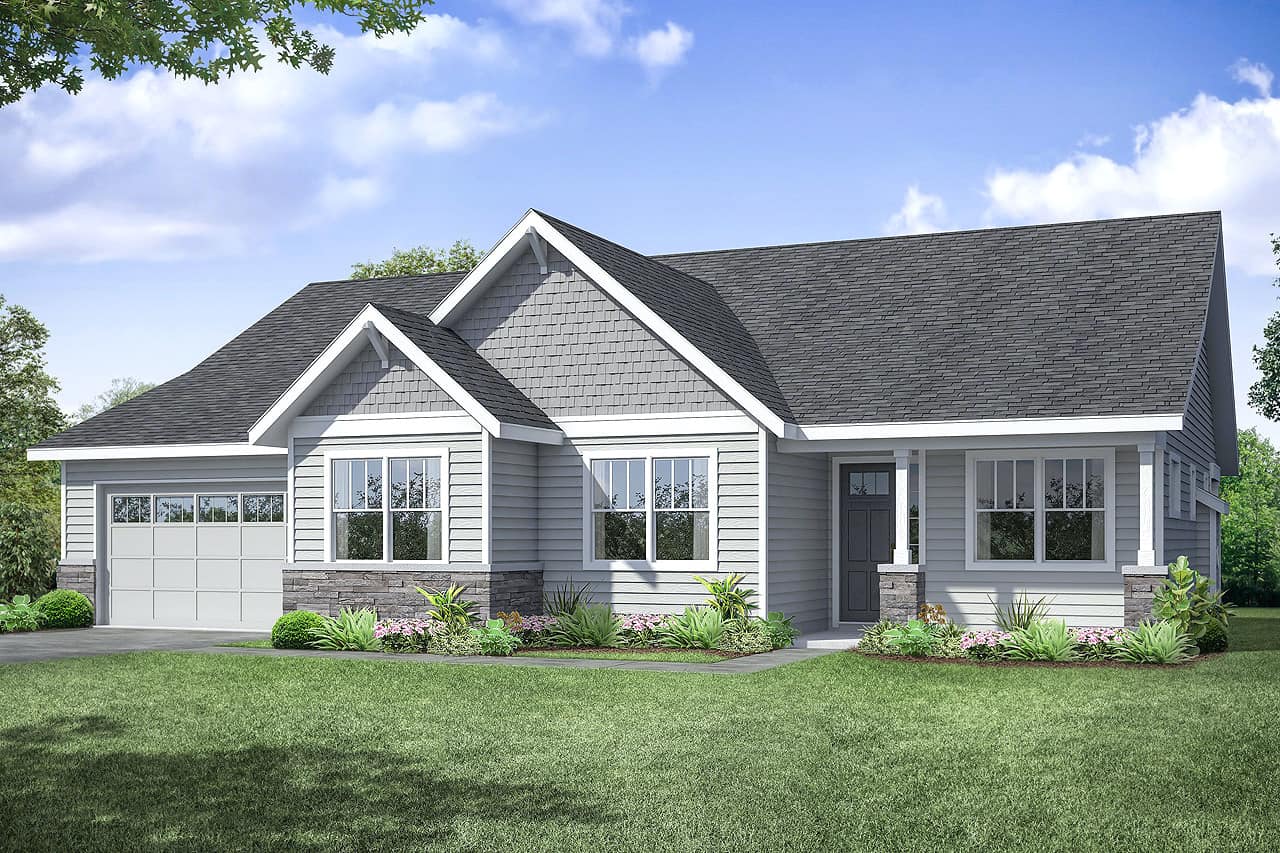 Front View of this 3-Bedroom, 2378 Sq Ft Plan - 108-1981