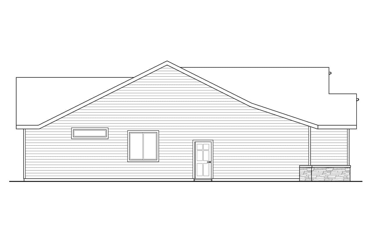 Home Plan Left Elevation of this 3-Bedroom,2378 Sq Ft Plan -108-1981