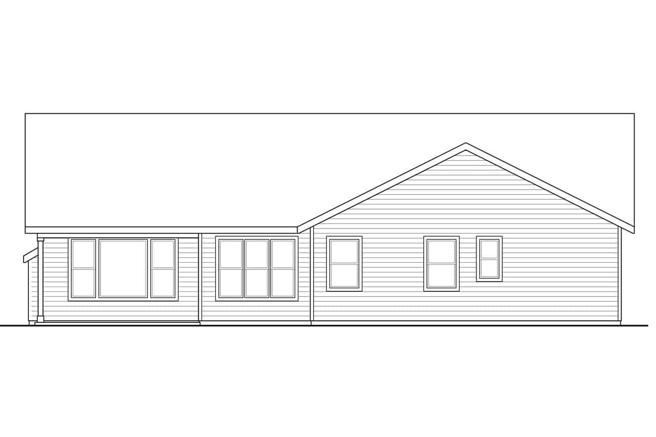 Home Plan Rear Elevation of this 3-Bedroom,2378 Sq Ft Plan -108-1981