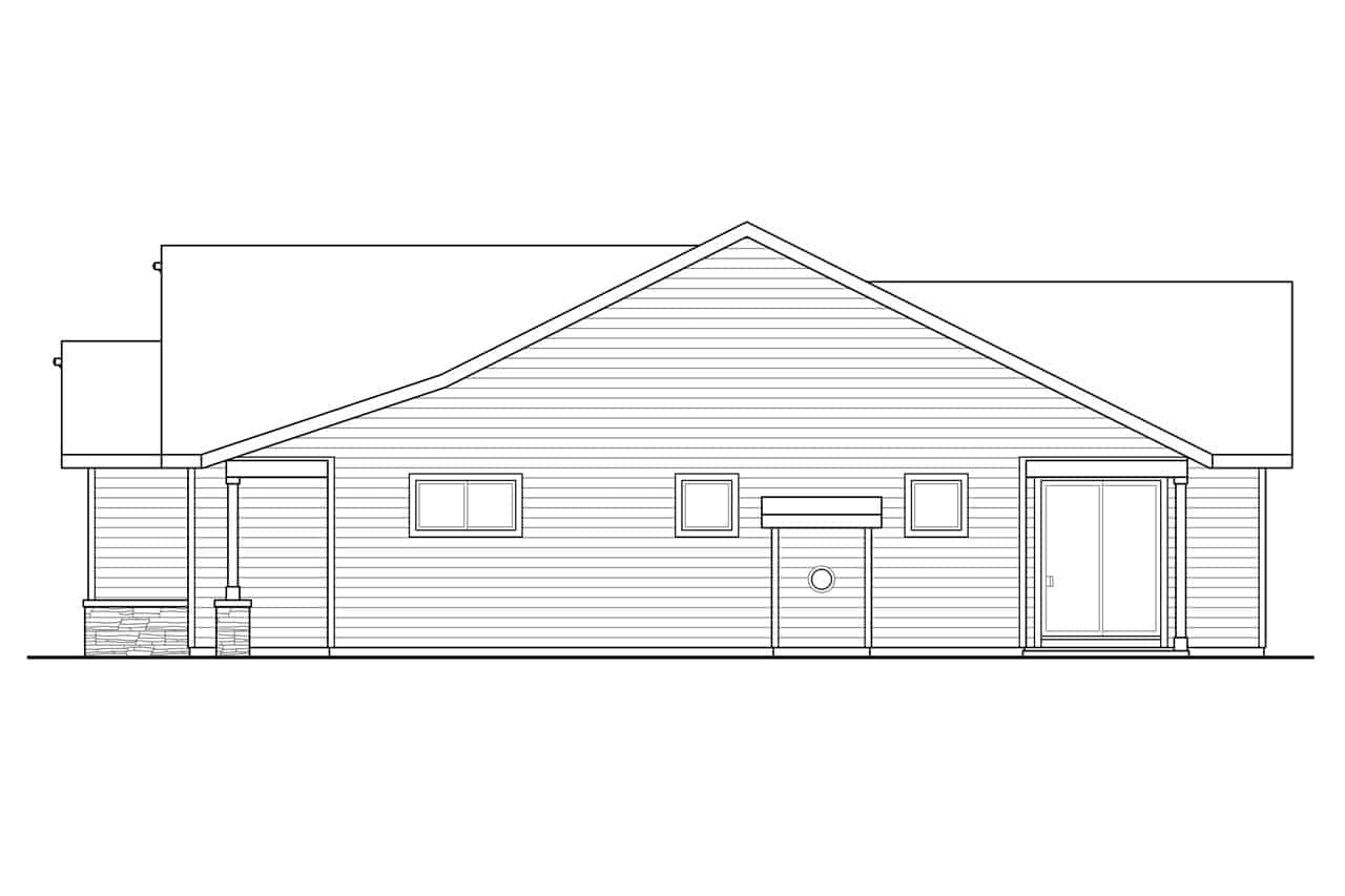 Home Plan Right Elevation of this 3-Bedroom,2378 Sq Ft Plan -108-1981
