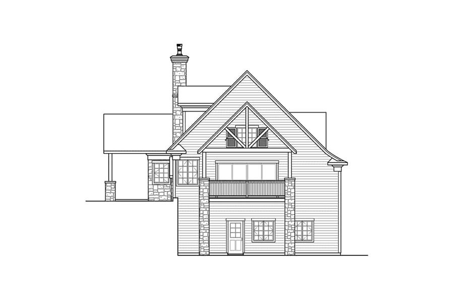 Home Plan Right Elevation of this 1-Bedroom,1802 Sq Ft Plan -108-1986