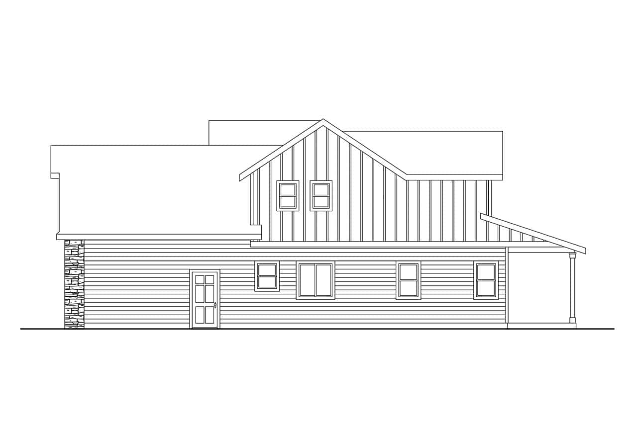 Home Plan Right Elevation of this 3-Bedroom,2335 Sq Ft Plan -108-1987