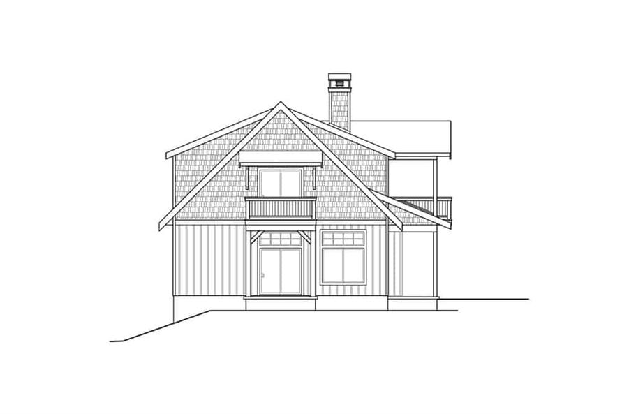 Home Plan Left Elevation of this 1-Bedroom,2049 Sq Ft Plan -108-1990