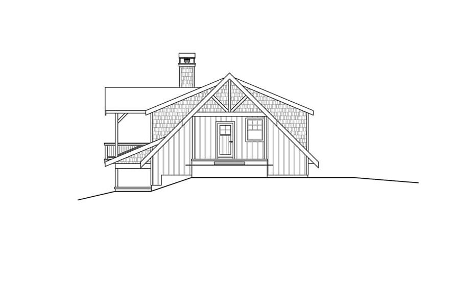 108-1990: Home Plan Right Elevation