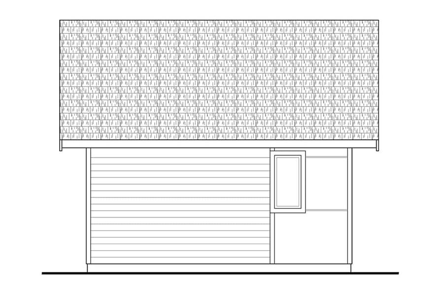 Home Plan Rear Elevation of this 1-Bedroom,460 Sq Ft Plan -108-1993