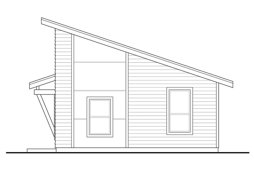 Home Plan Right Elevation of this 1-Bedroom,460 Sq Ft Plan -108-1993