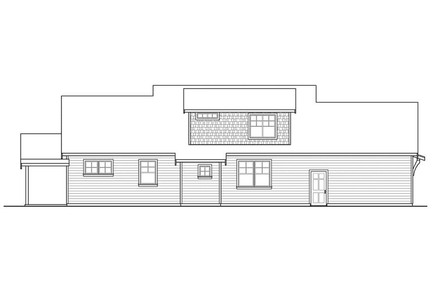 Home Plan Left Elevation of this 3-Bedroom,1656 Sq Ft Plan -108-2002