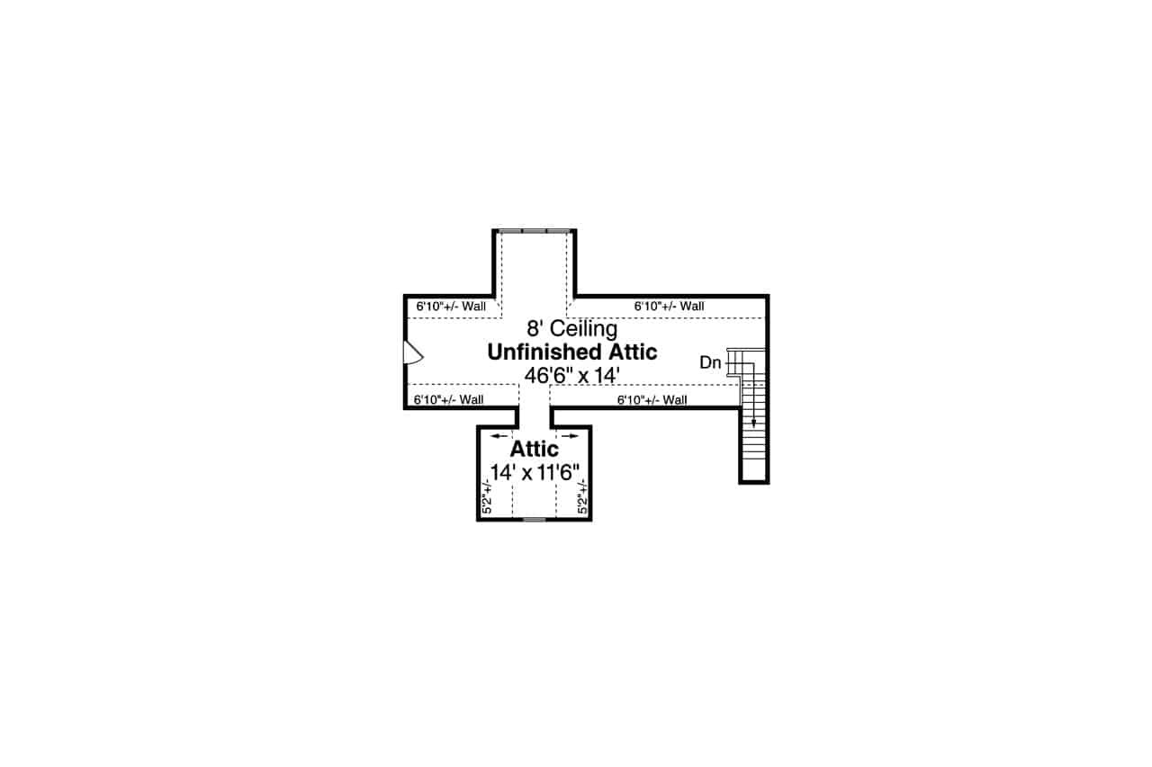Upper Level of Craftsman Plan #108-2009