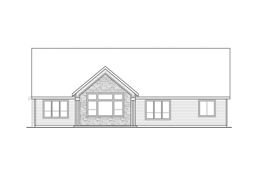 Home Plan Rear Elevation of this 3-Bedroom,2327 Sq Ft Plan -108-2014