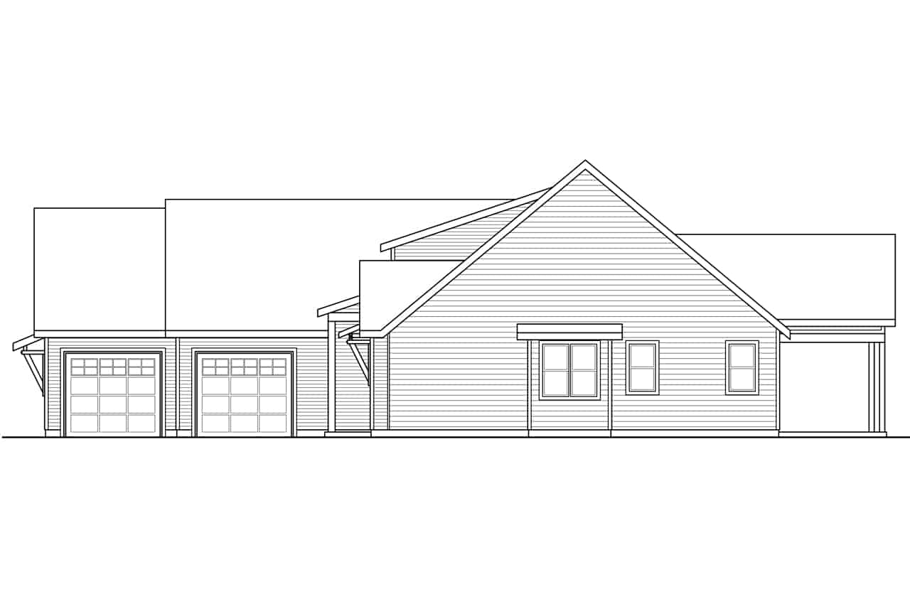 Home Plan Right Elevation of this 3-Bedroom,2327 Sq Ft Plan -108-2014