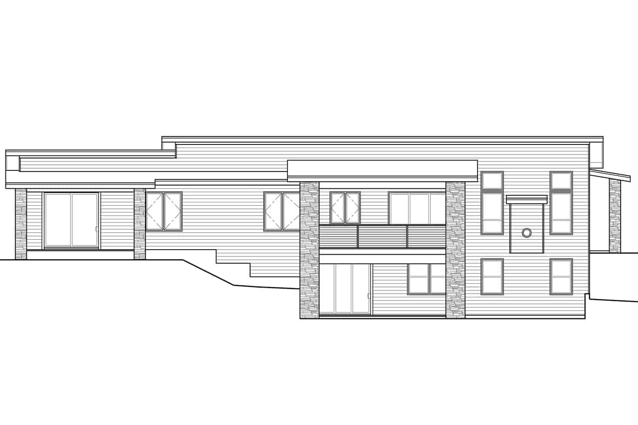 Home Plan Left Elevation of this 3-Bedroom,2919 Sq Ft Plan -108-2015