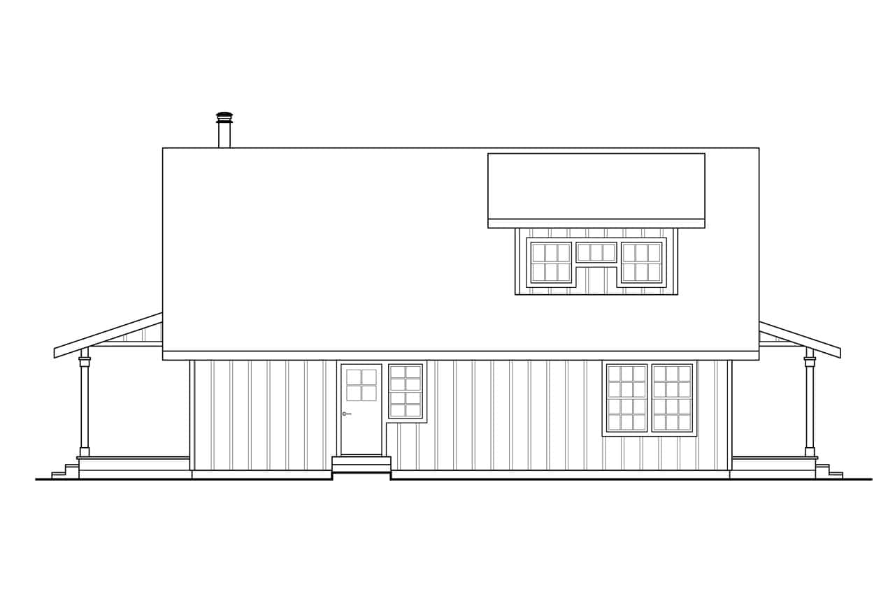 Home Plan Left Elevation of this 2-Bedroom,1749 Sq Ft Plan -108-2022