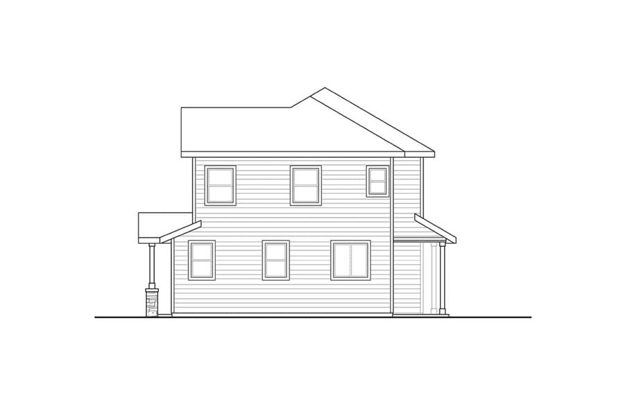 108-2027: Home Plan Right Elevation
