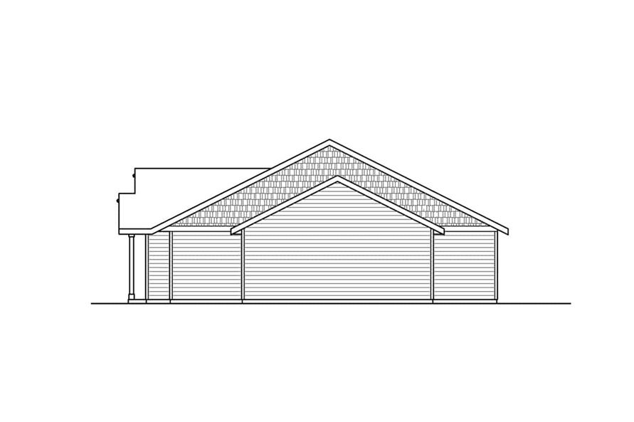 Home Plan Right Elevation of this 2-Bedroom,1217 Sq Ft Plan -108-2028