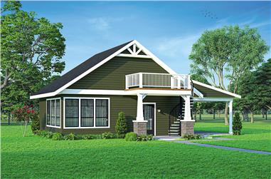 704 Sq Ft Cottage Home Plan - 108-2030 - Main Exterior