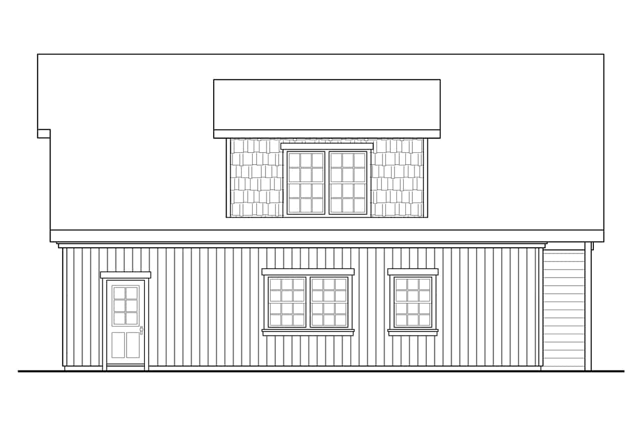 Home Plan Right Elevation of this 2-Bedroom,1808 Sq Ft Plan -108-2031