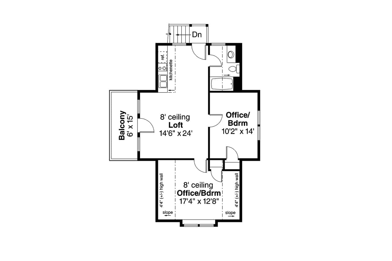 Upper Level of Garage w/Apartments Plan #108-2031
