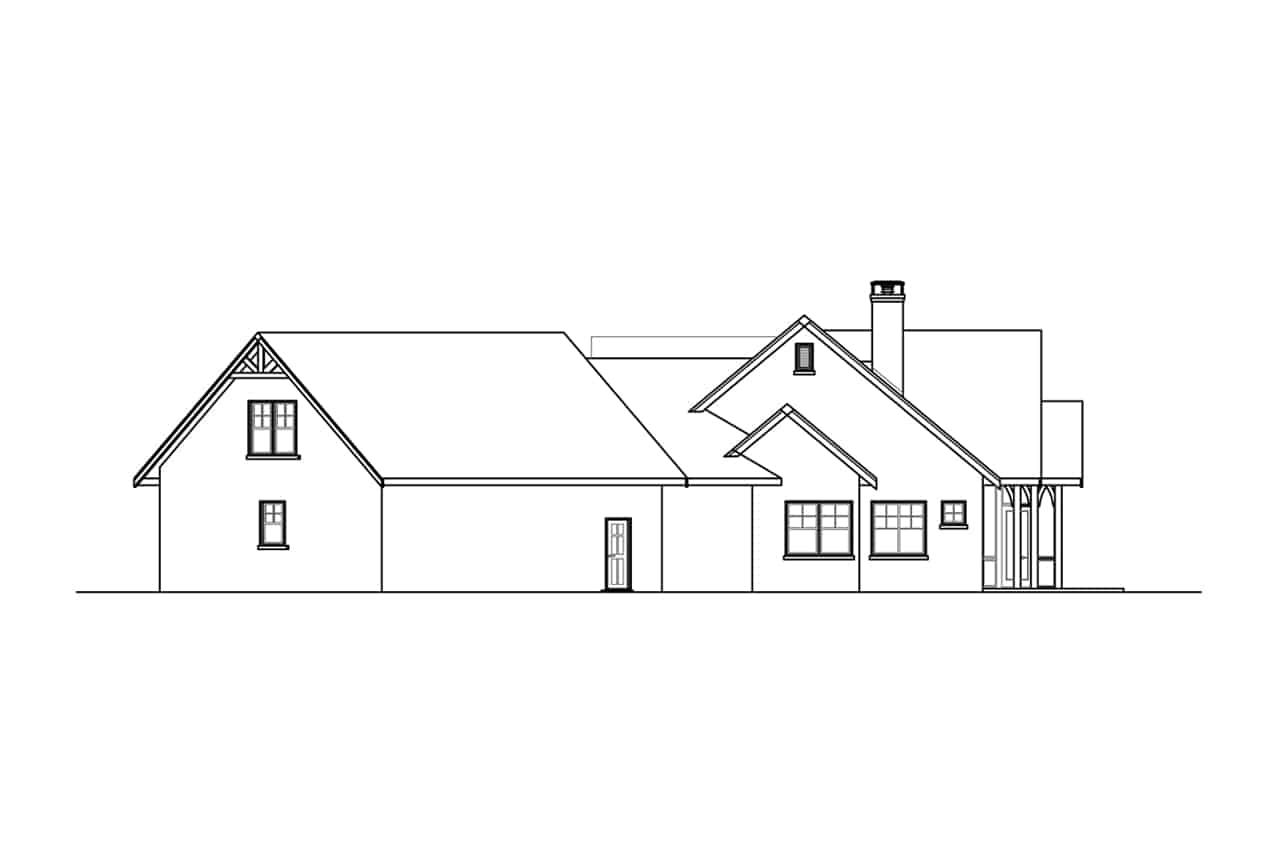 Home Plan Right Elevation of this 3-Bedroom,2504 Sq Ft Plan -108-2032