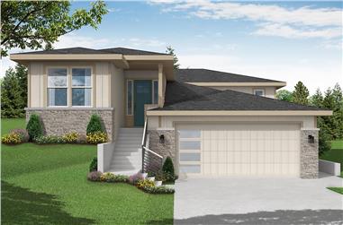 2-Bedroom, 1441 Sq Ft Contemporary Home Plan - 108-2039 - Main Exterior