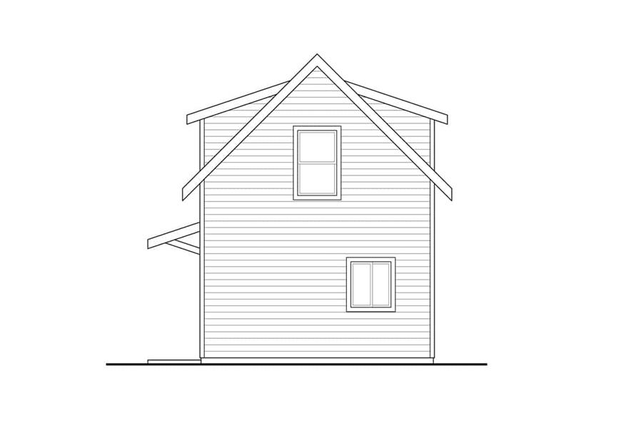 108-2040: Home Plan Rear Elevation