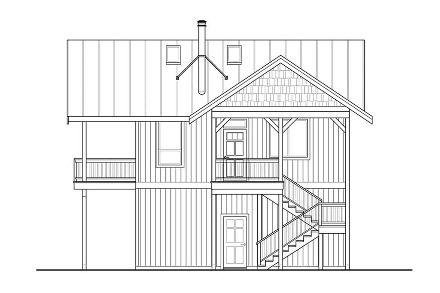 108-2044: Home Plan Right Elevation