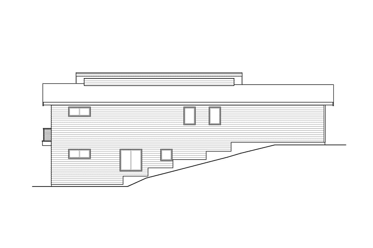 Home Plan Right Elevation of this 3-Bedroom,2077 Sq Ft Plan -108-2045