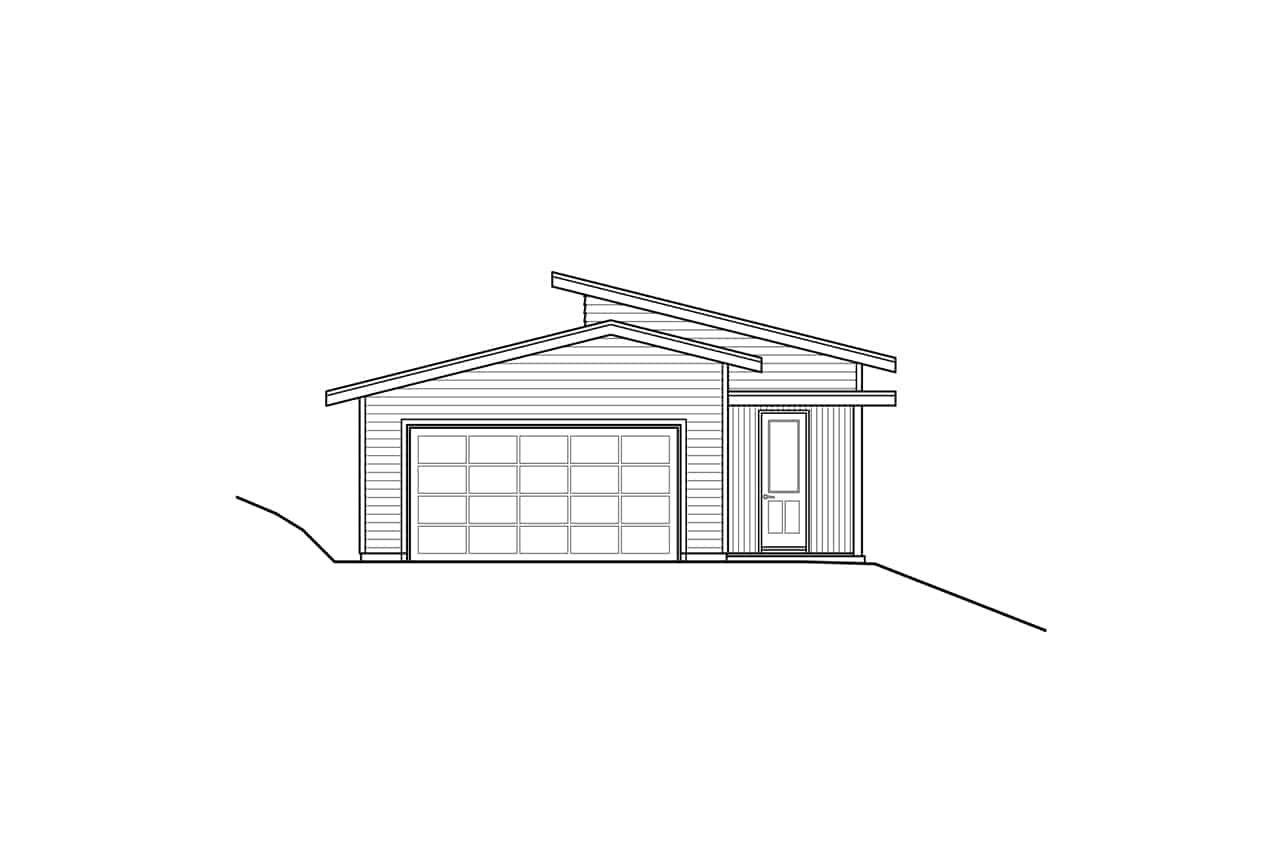 Home Plan Rear Elevation of this 3-Bedroom,2077 Sq Ft Plan -108-2045