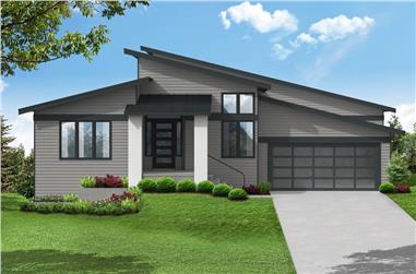 3-Bedroom, 2837 Sq Ft Contemporary House Plan - 108-2047 - Front Exterior