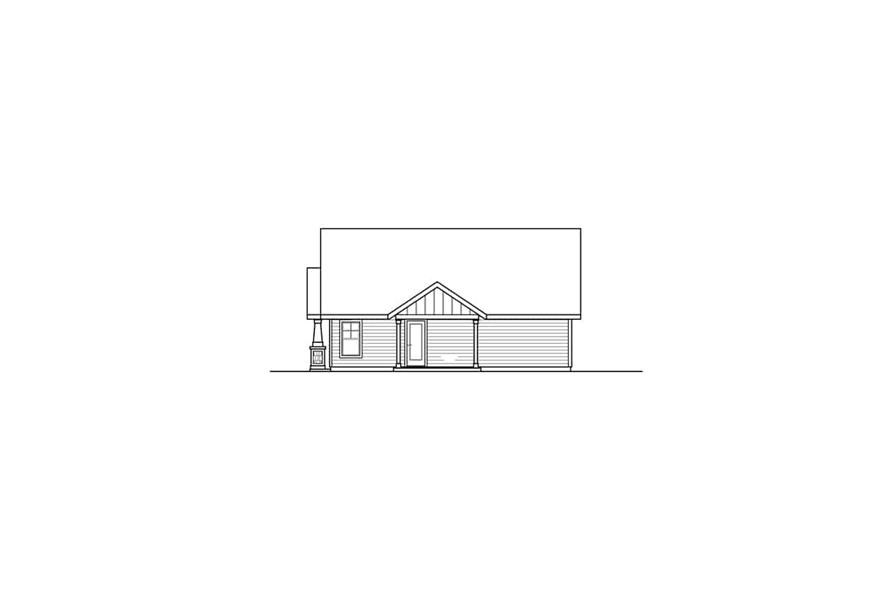 108-2050: Home Plan Right Elevation
