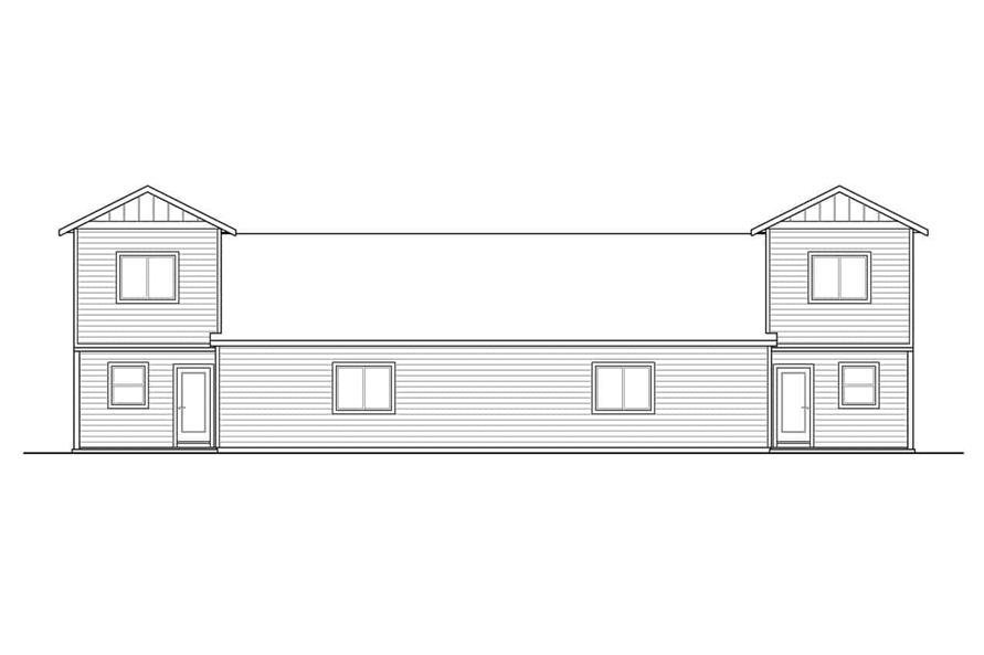 Home Plan Rear Elevation of this 6-Bedroom,2756 Sq Ft Plan -108-2055