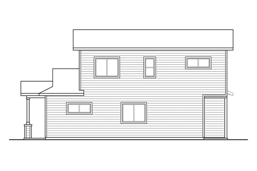 108-2055: Home Plan Right Elevation