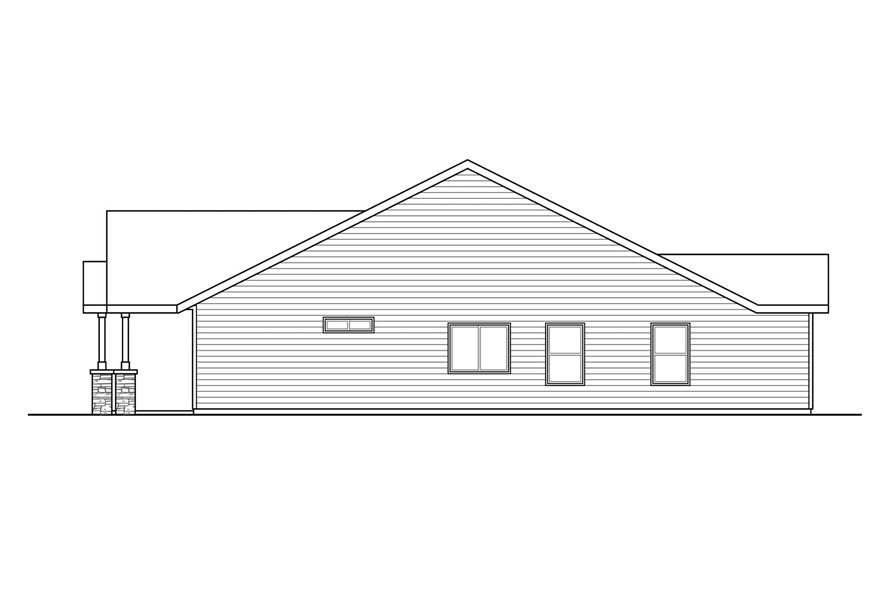 108-2057: Home Plan Right Elevation