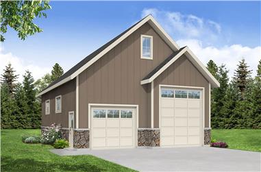 1092 Sq Ft Country Style Garage | Plan #108-2075