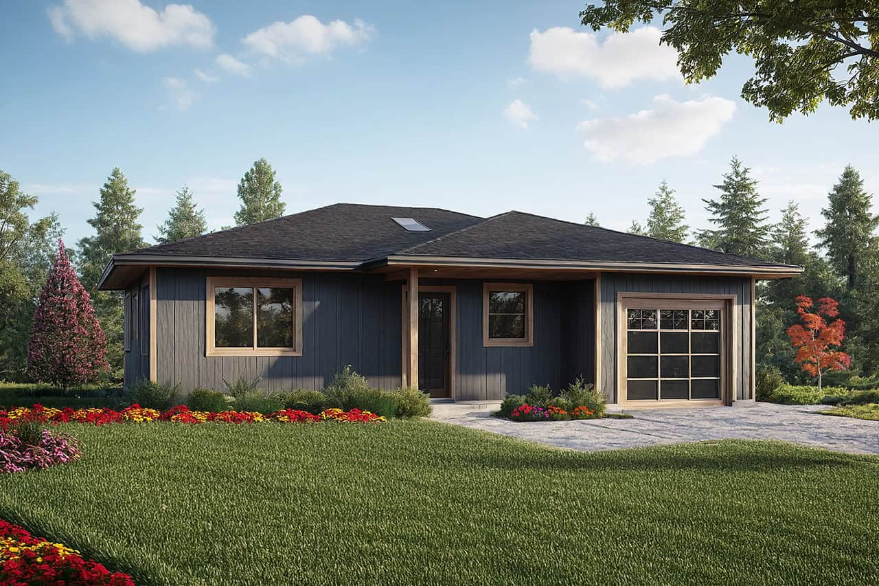Front View of this 2-Bedroom,800 Sq Ft Plan -108-2088