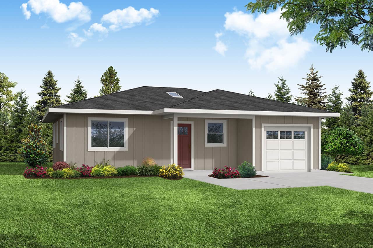Front View of this 2-Bedroom,800 Sq Ft Plan -108-2088