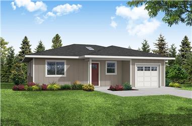 2-Bedroom, 800 Sq Ft Small House Plans - 108-2088 - Main Exterior