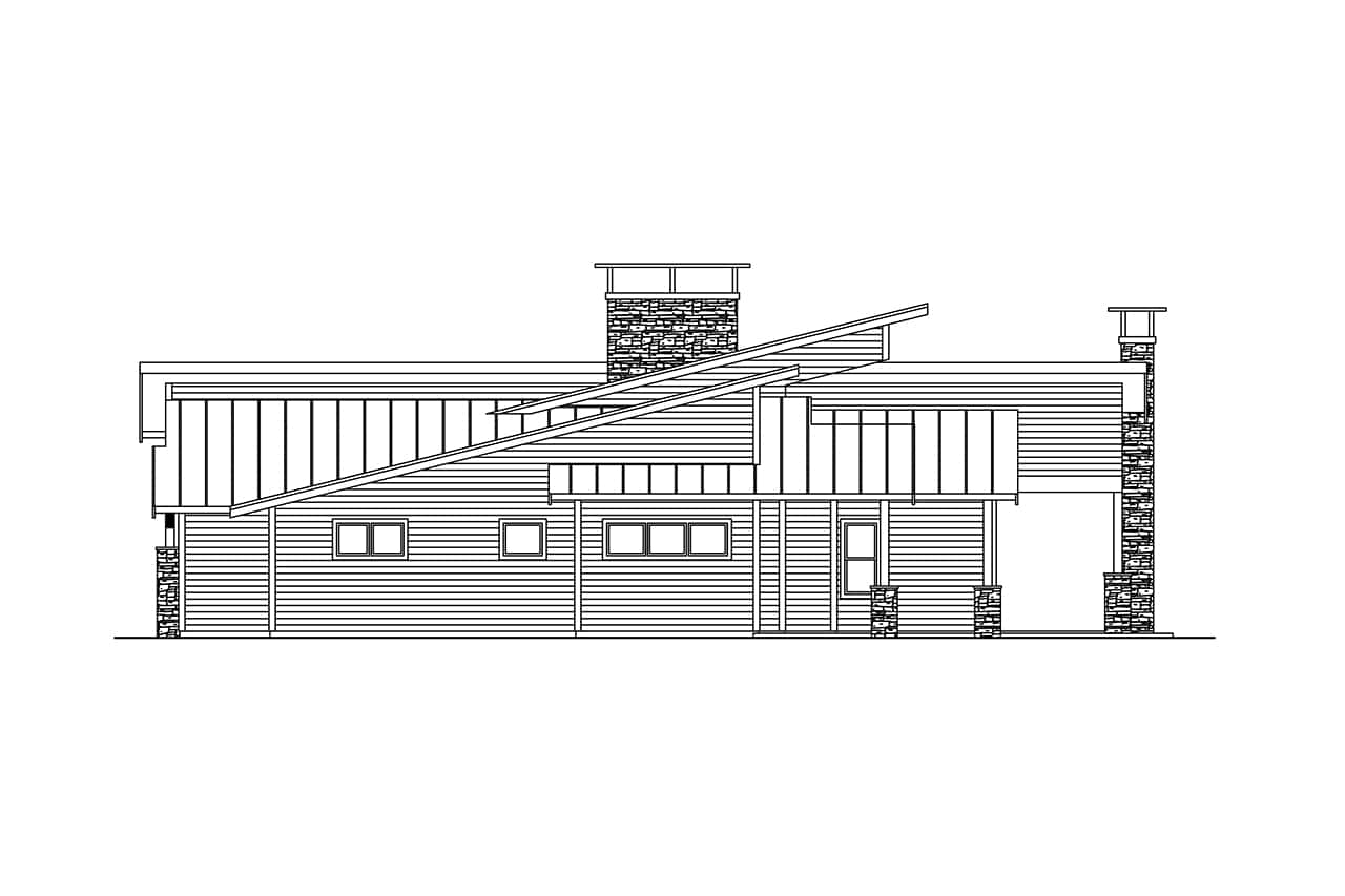 Home Plan Right Elevation of this 3-Bedroom,4606 Sq Ft Plan -108-2090