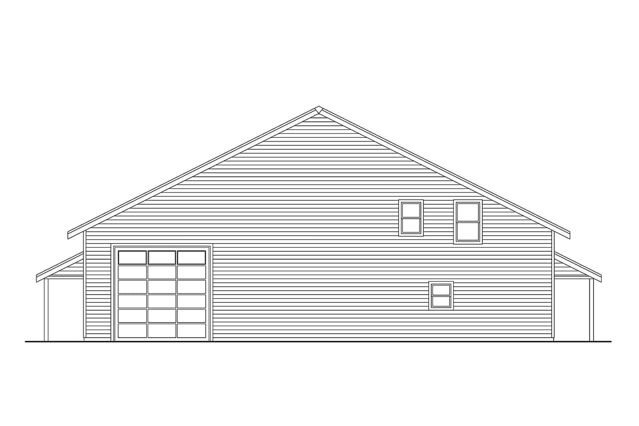 Home Plan Rear Elevation of this 0-Bedroom,1 Sq Ft Plan -108-2108