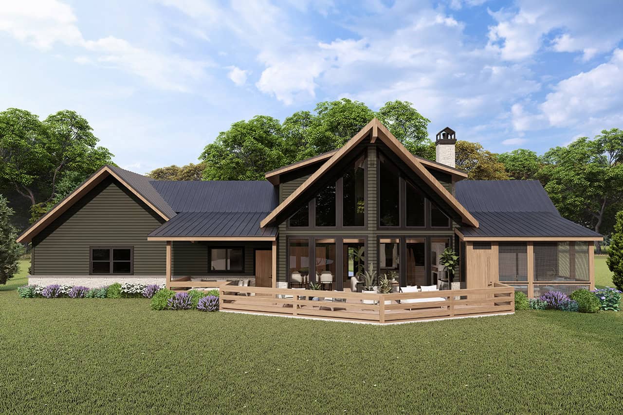 Rear View of this 3-Bedroom,1992 Sq Ft Plan -108-2114