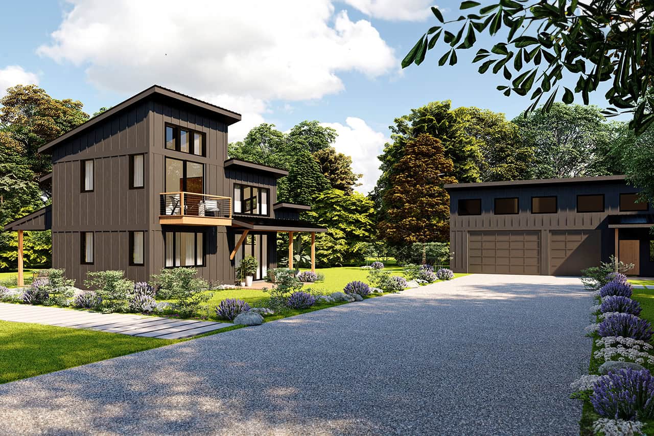 Right Side View of this 2-Bedroom,1199 Sq Ft Plan -108-2117