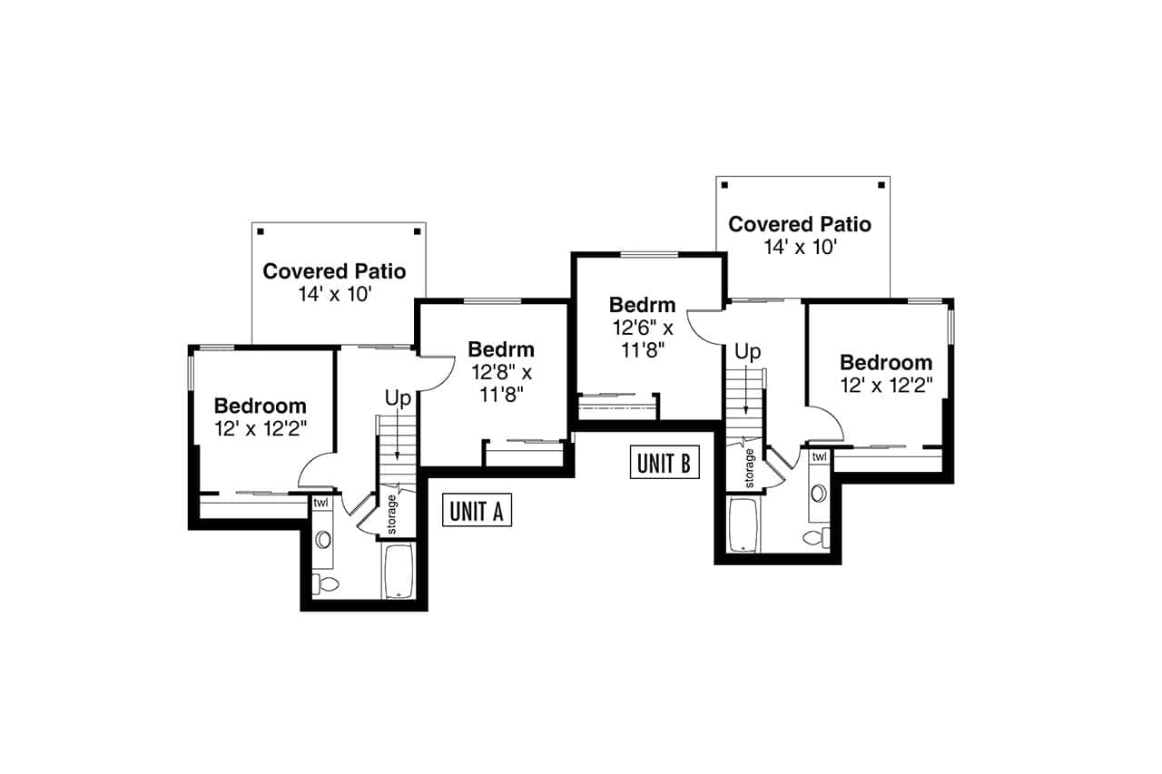 Basement of Duplex/Multi-Unit Plan #108-2124