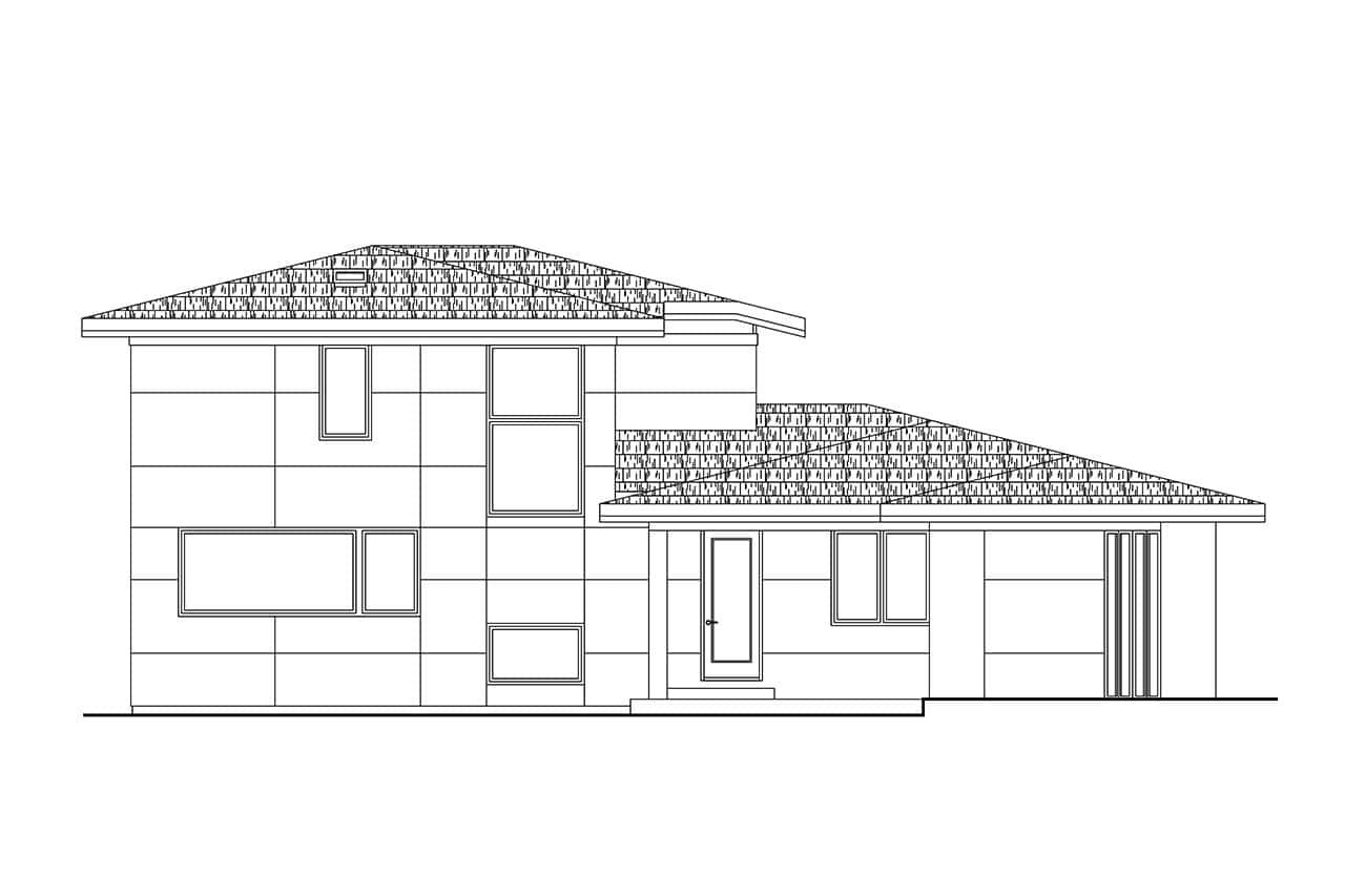 Home Plan Rear Elevation of this 5-Bedroom,3839 Sq Ft Plan -108-2127
