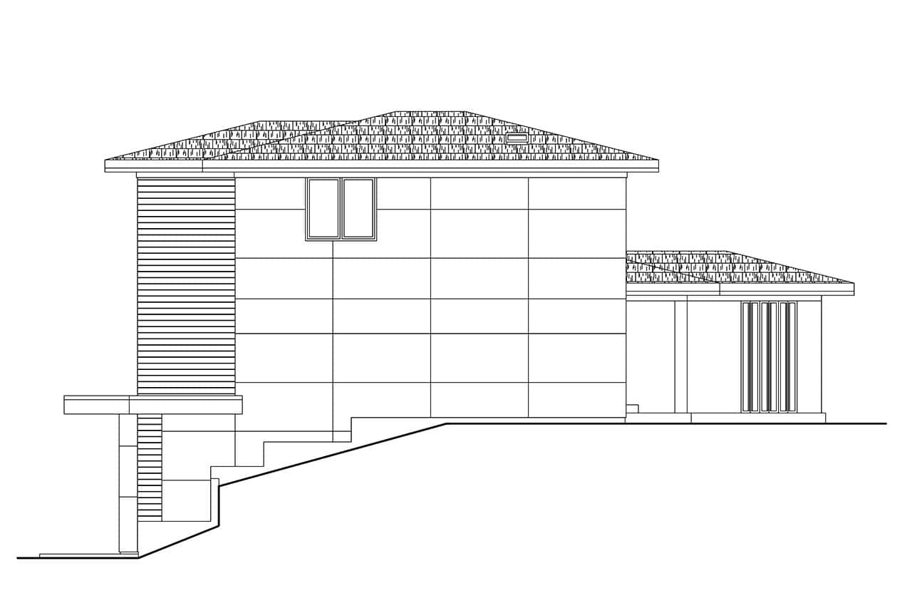 Home Plan Right Elevation of this 5-Bedroom,3839 Sq Ft Plan -108-2127