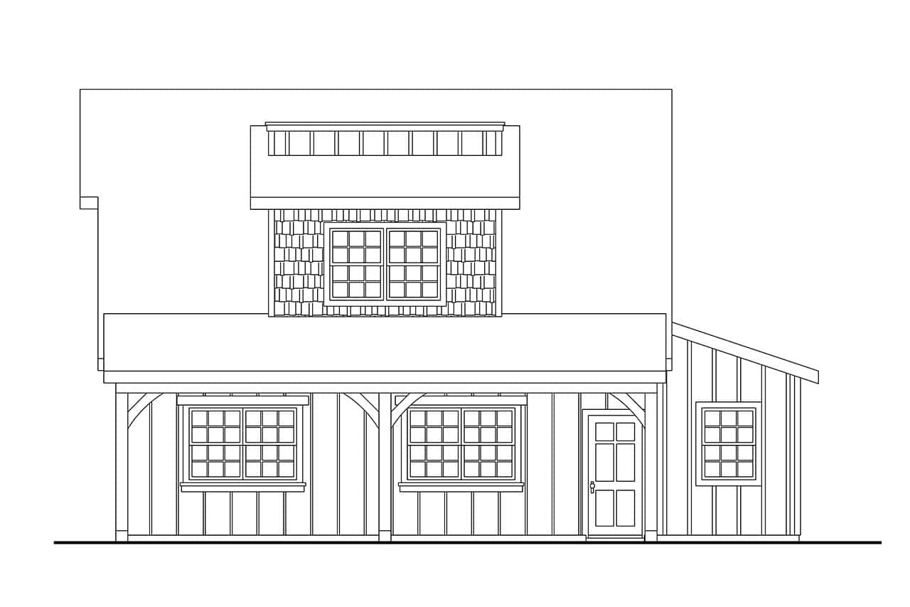 Home Plan Right Elevation of this 0-Bedroom,1 Sq Ft Plan -108-2134