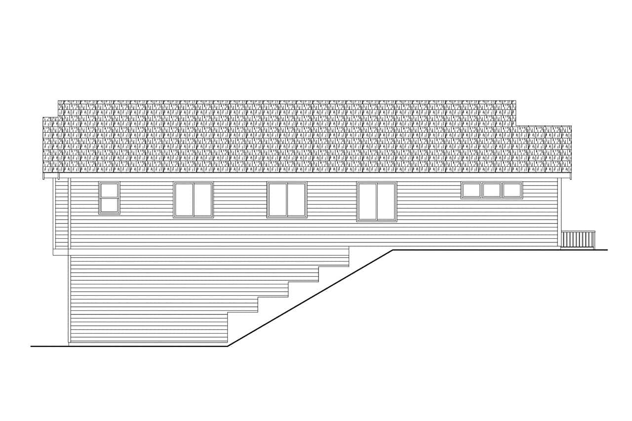 Home Plan Left Elevation of this 3-Bedroom,1947 Sq Ft Plan -108-2136